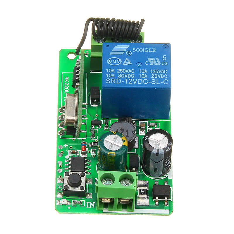 433mhz AC220V 1 Channel Wireless Remote Control Switch For Electric Lamp Household Intelligent Roof