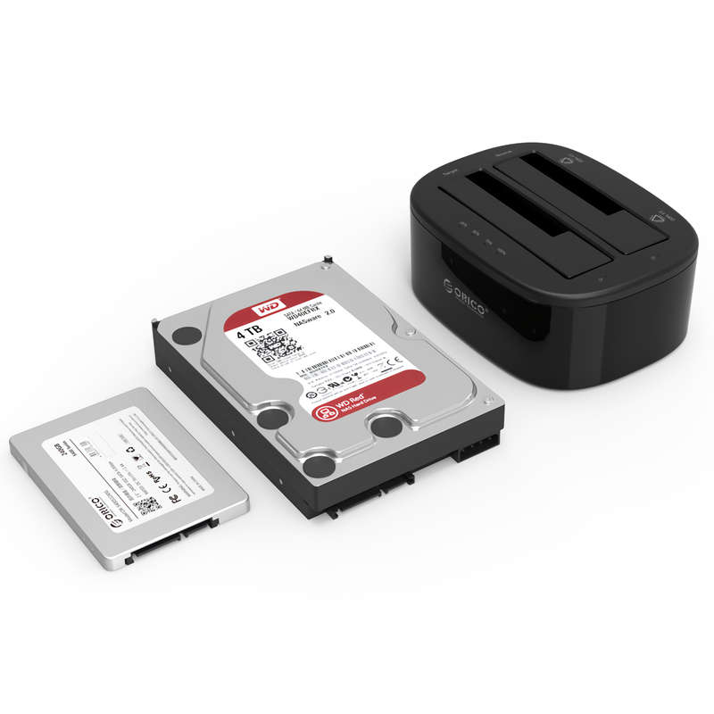 ORICO 6228US3 2.5 / 3.5 inch 2 Bays USB3.0 Hard Drive Docking Station HHD SSD SATA Enclosure Support