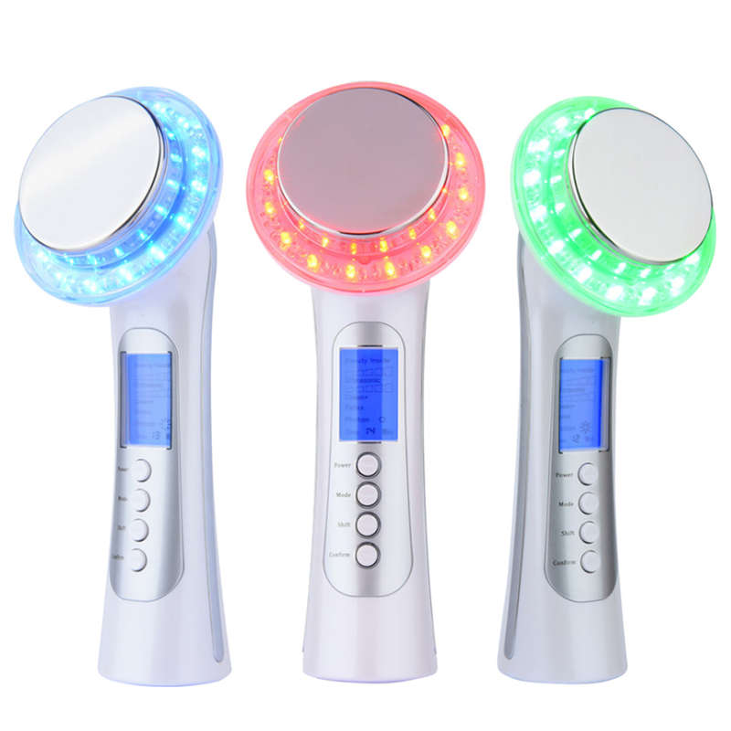 Galvanic IONS Ultrasound Photon Therapy LED Light Device Face Lift Massager Beauty Machine
