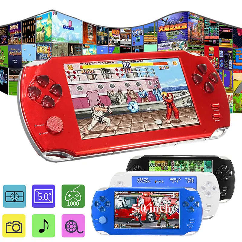 A15 Rechargeable 5.0 inch 8G Handheld Video Game Console MP4/MP5 Player Camera