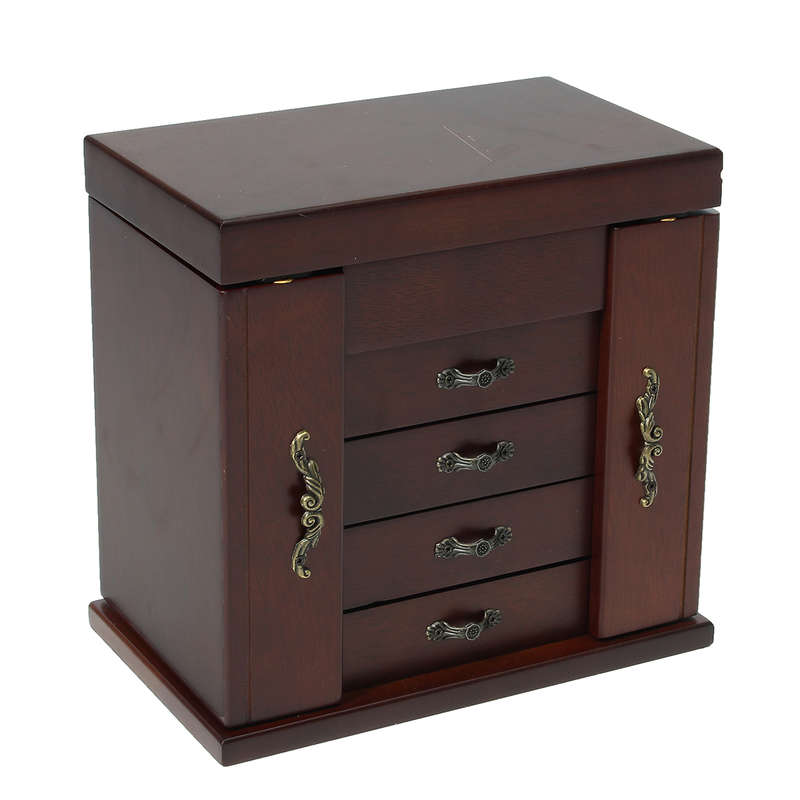 Wooden Jewellry Box Organizer Bracelet Storage Display Holder for Ring Necklaces
