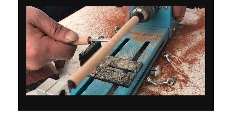 1 Set 150W 110-240V Mini Wood Lathe Machine Speed Adjustable Rotary Tool Lathe Grinding Polishing DIY Woodwork Tool