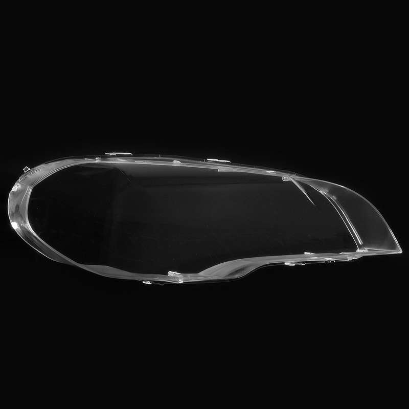 Car Headlight Cover Clear Plastic Lens Lampshade Pair for BMW X5 E70 2008-2013