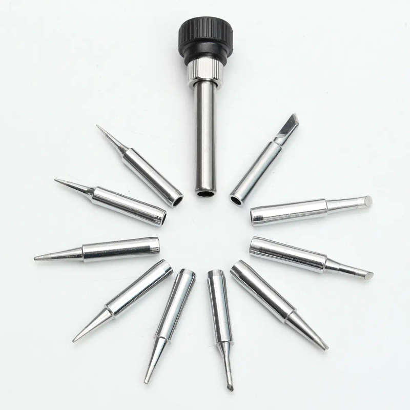 11Pcs 900M-T Soldering Iron Tips for 936 SAIKE ATTEN AOYUE KADA YIHUA Soldering Station 