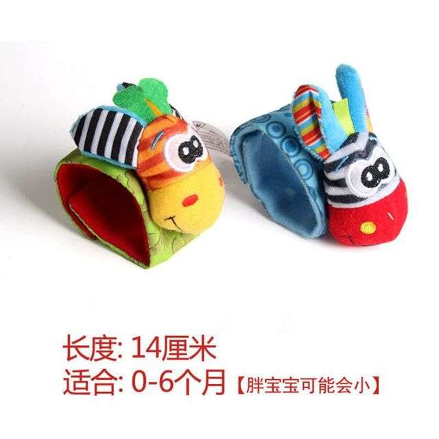 New Baby Animal Wrist Band Rattle Socks Baby Watch With Rattle To Comfort Baby Plush Toys