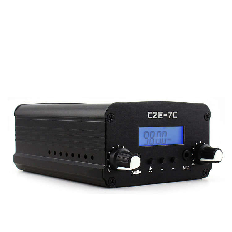 CZERF CZE-7C 1W/7W Wireless PLL Stereo FM Transmitter with Outdoor GP1 Antenna Kits