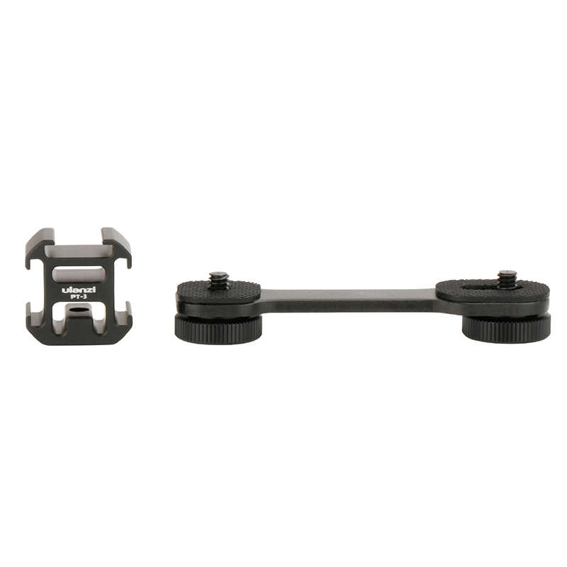 Ulanzi PT-3 Metal Extention Bar Flash Light Bracket with 3 Cold Shoe Mounts