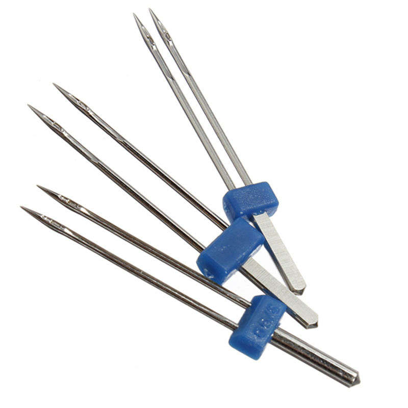 3PCS/set Size 2.0/90-3.0/90-4.0/90 Steel Twin Double Needle Sewing Machine Needles Pins Cloth Dec...