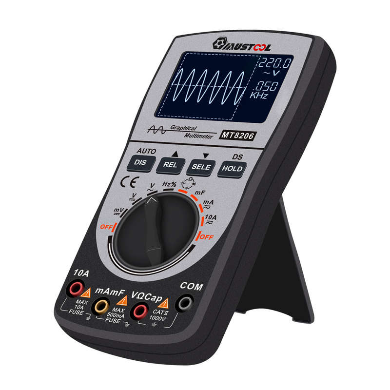 MUSTOOL MT8206 2 in 1 Intelligent Digital Oscilloscope Multimeter AC/DC Current Voltage Resistance