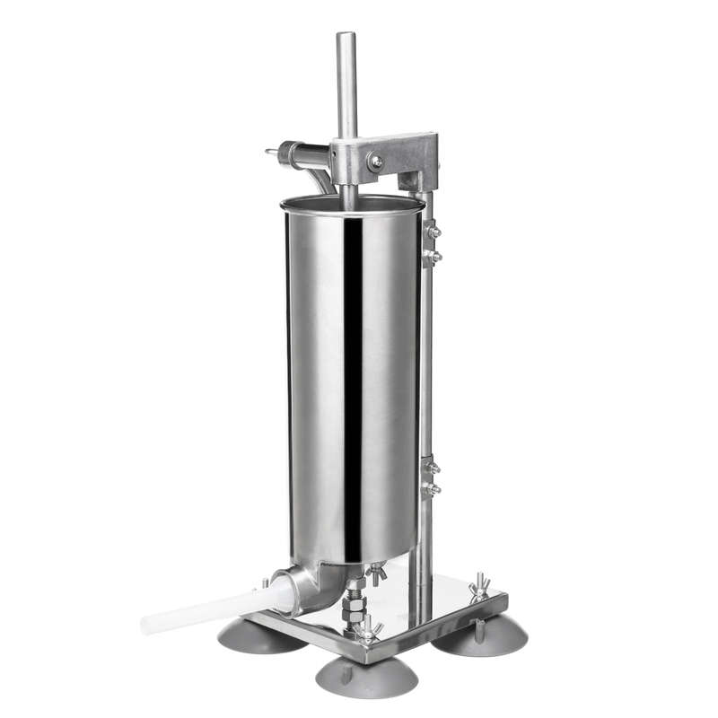 New Vertical Sucker 4L Stainless Steel Sausage Filler Sausage Maker Sausage Syringe Meat Tool