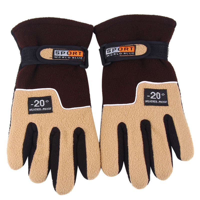ZANLURE XY-488 25CM 56G Fleece Winter Warming Gloves Outdoor Full Palm Hiking Fishing Gloves