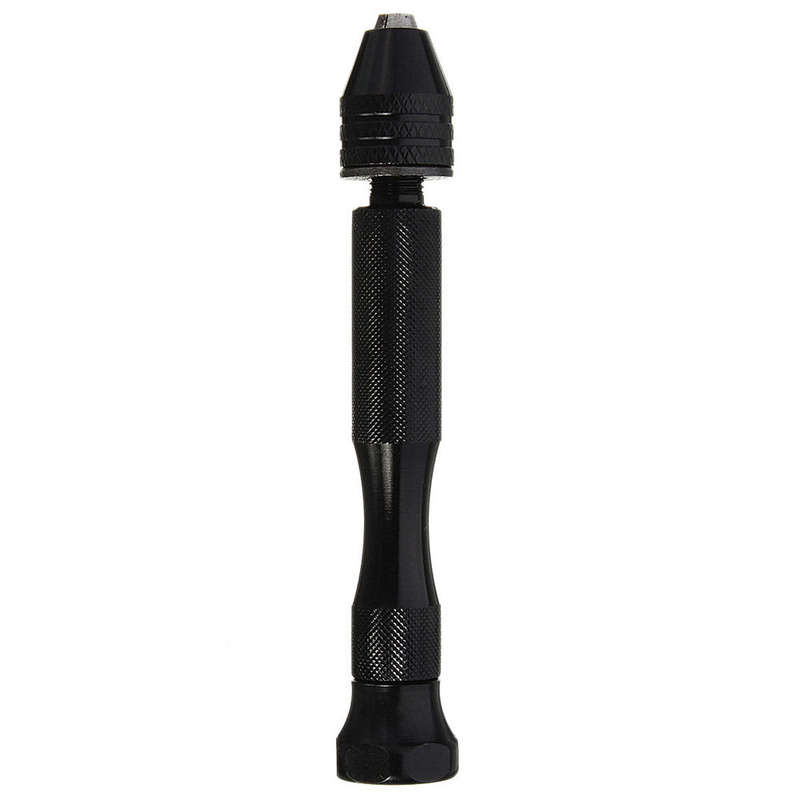 Drillpro Mini Aluminum Hand Drill with Keyless Chuck and 10 Twist Drills Rotary Tool
