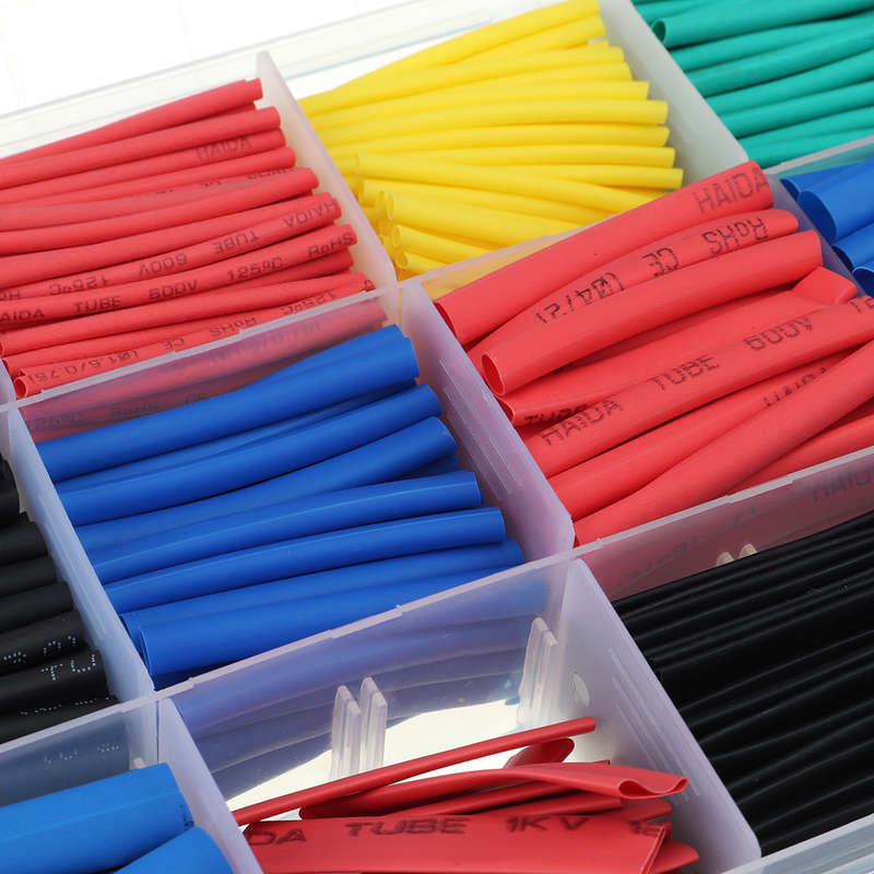 750Pcs Heat Shrink Tubing Tube Insulation Shrinkable Tube Wire Cable Sleeve Kit