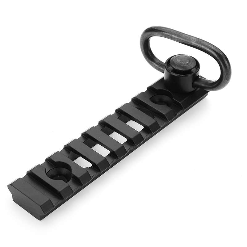 6-Slot 8-Slot Keymod Picatinny Rail Section & Push Button QD Sling Swivel Socket Adapter C (Size #1)