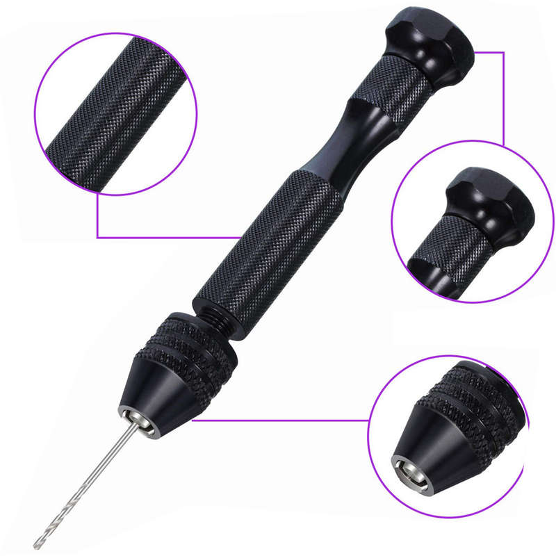 Drillpro 36 Pieces Hand Drill Set Include Pin Vise Hand Drill Mini Drills and HSS Drills