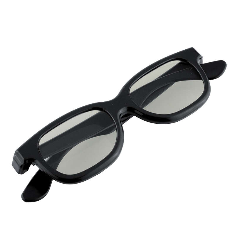 3pcs Black Round Polarized 3D Glasses for DVD LCD Video Game Theatre TV Theatre