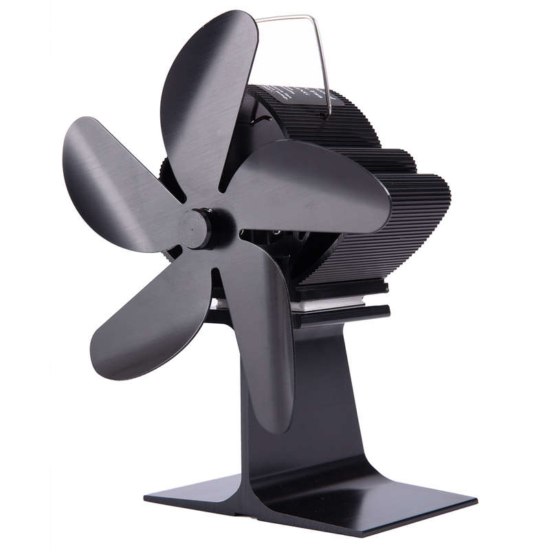5 Blades Stove Fan Quiet Heat Powered Saving Fireplace Ecofan Burner
