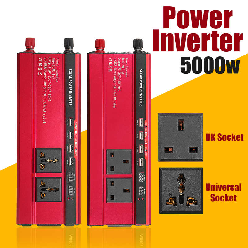 5000W Peak Solar Power Inverter DC 12V/24V To AC 110V/220V Modified Sine Wave Converter