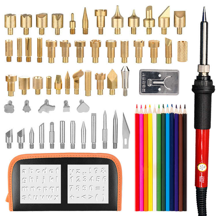 Adjustable Temperature Electric Solder Iron Tool Kit Pyrography Wood Burning Carving Embossing Tool