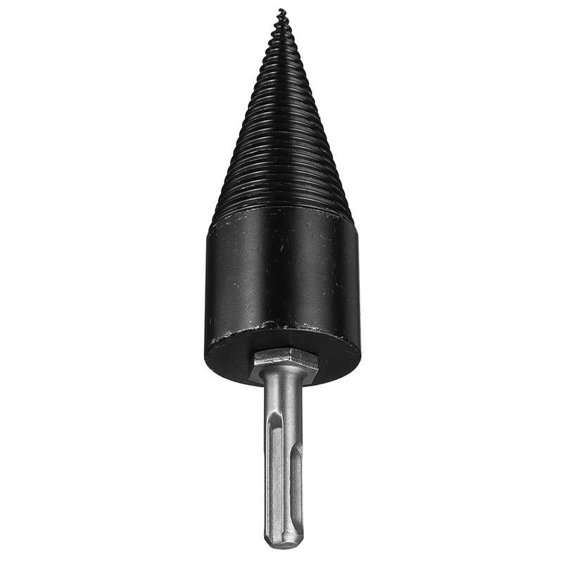 1Pc 42mm HSS Round/Square/Hexagonal Shank Firewood Drill Bit Splitter Wood Split Cone Drill Bit For