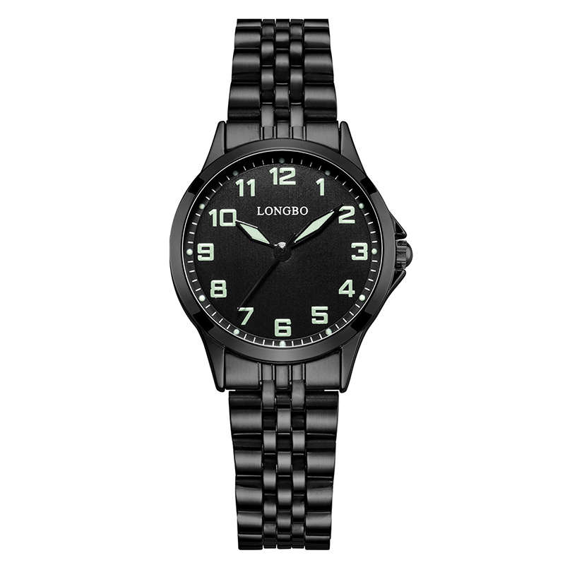 New LONGBO 80499 Luxury Men Women Stainless Steel Strap Simple Casual Dial Coupl