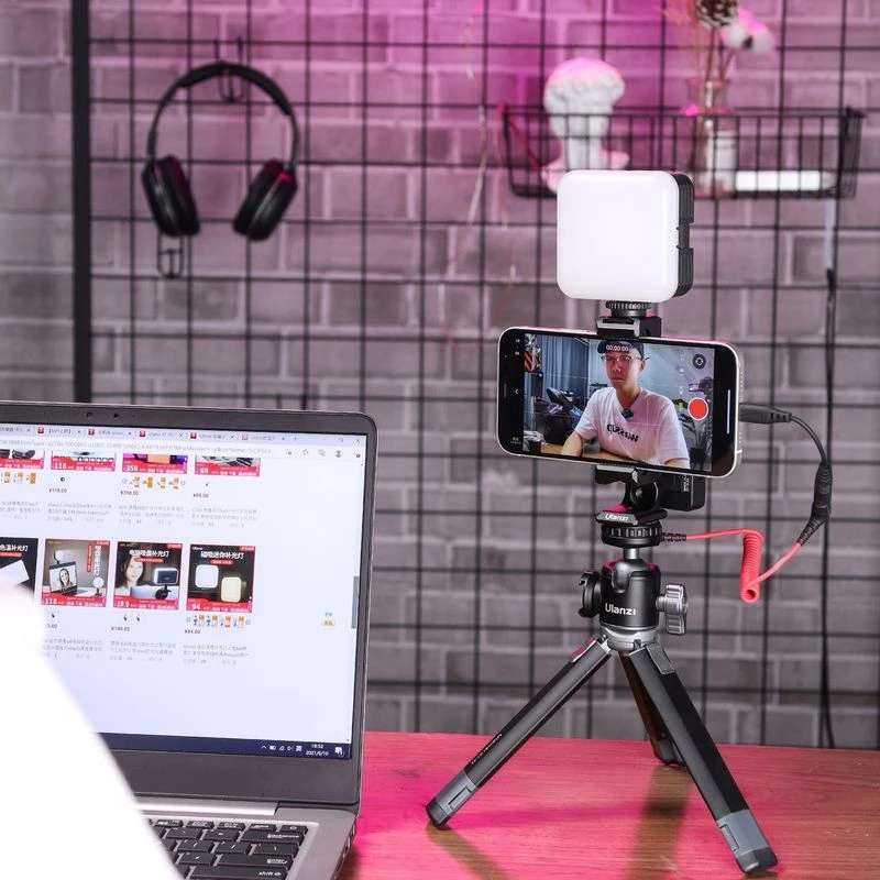 Ulanzi ST-27 Iron Man IV 360 Rotatable Phone Clip Clamp Mount Holder with Cold Shoe for Mobile Phone