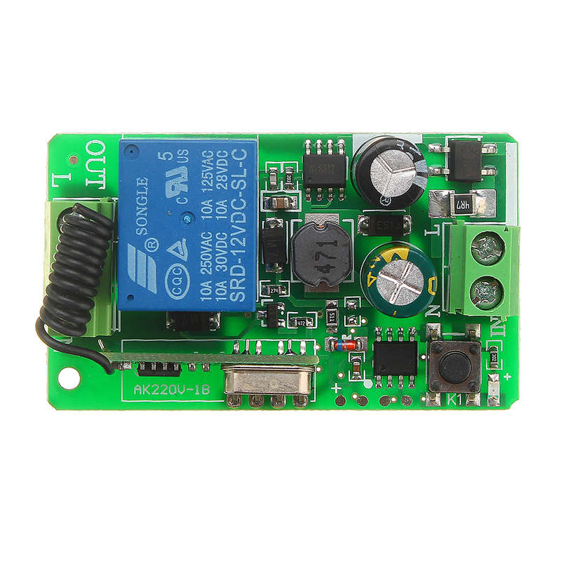 433mhz AC220V 1 Channel Wireless Remote Control Switch For Electric Lamp Household Intelligent Roof