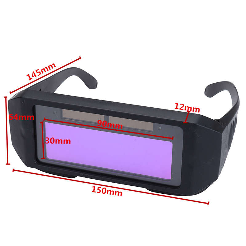 Solar Powered Auto Darkening Welding Mask Helmet Eyes Goggle Two-way Glasses