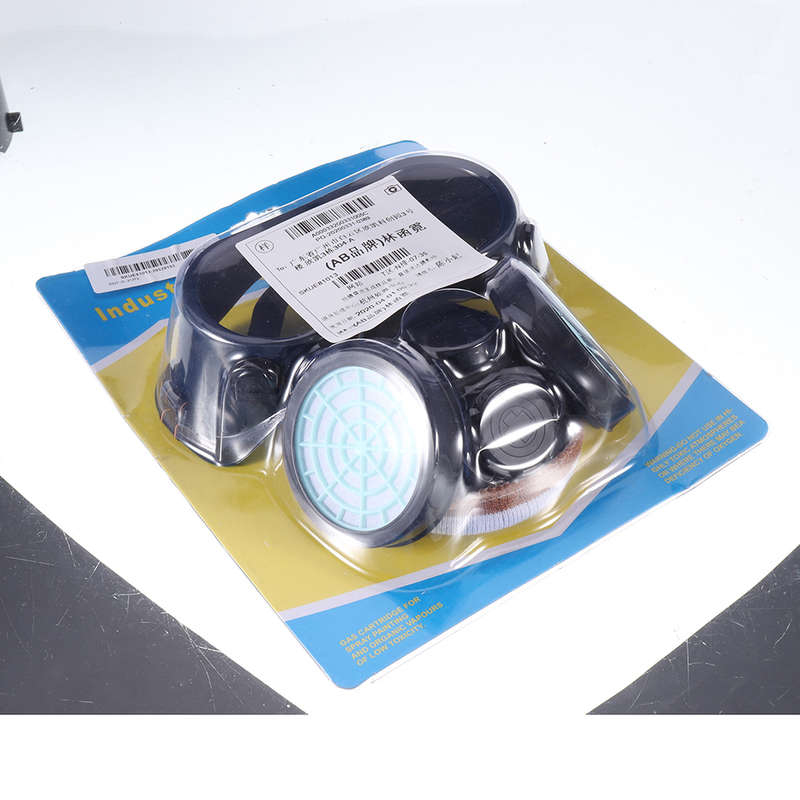 2 in 1 Gas Mask Double Filter Anti Gas Chemical Pesticide Respirator 300Hours Used
