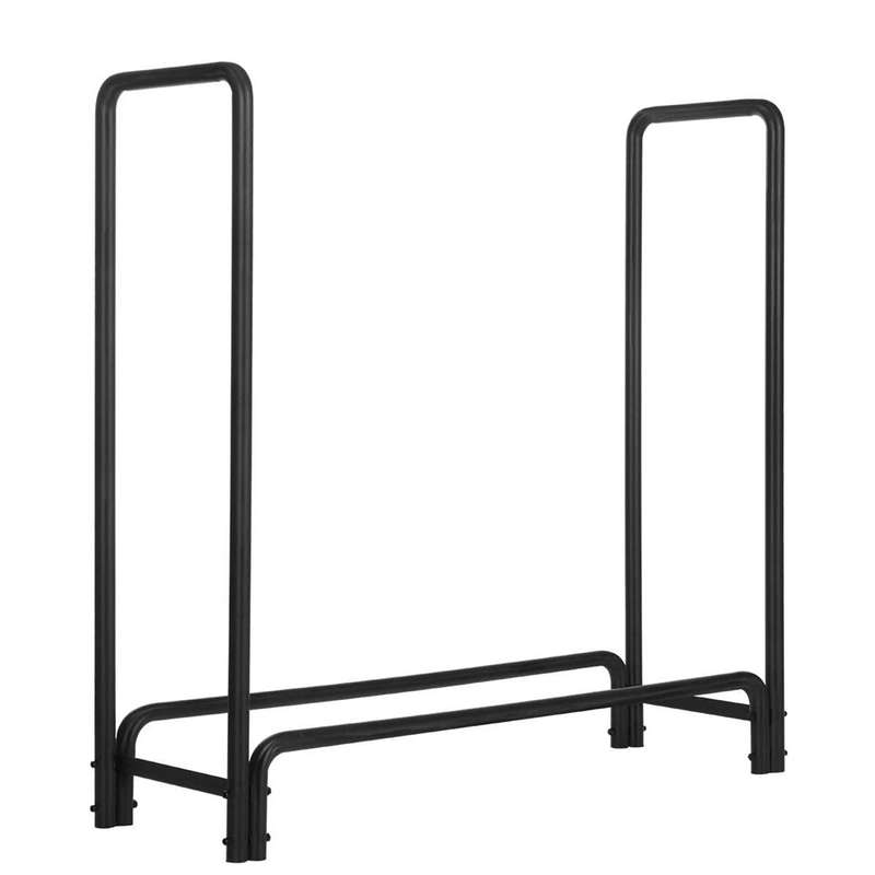 4ft Firewood Rack Outdoor Heavy Duty Log Rack Heavy Duty Tubular Steel Frame Hi
