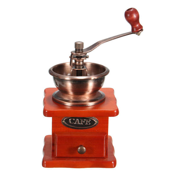 vintage vintage Wooden Mill Manual Coffee Bean Grinder Grinding Hand Tool