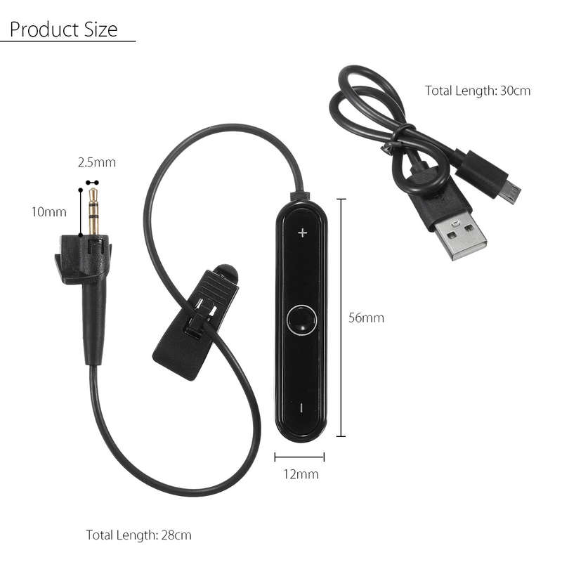 Wired Control Wireless Bluetooth Cable Converter Receiver For Bose AE2 AE2i AE2w