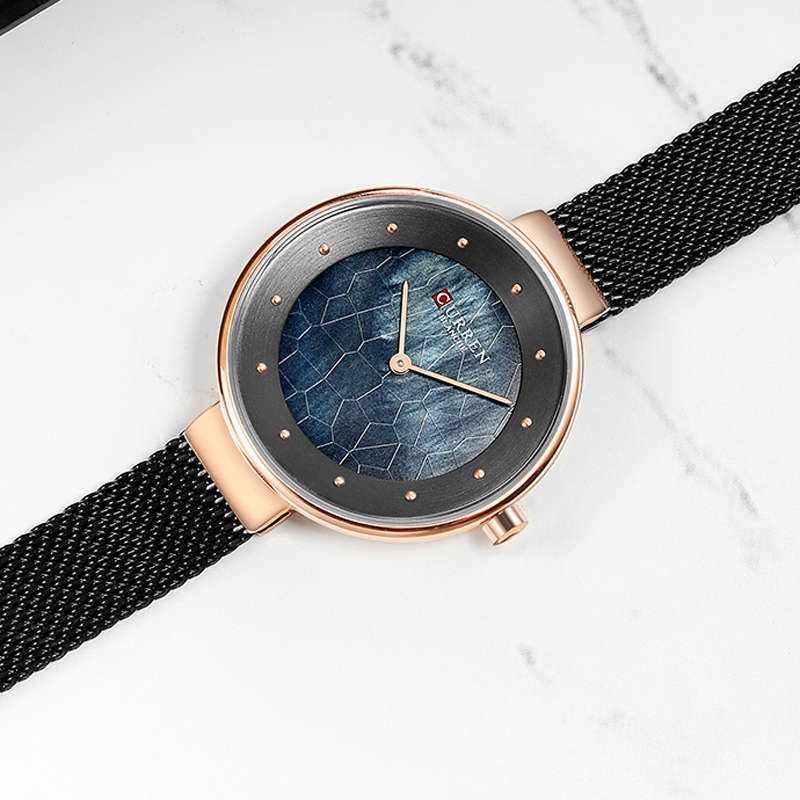 New CURREN 9032 Unique Dial Design Elegant Women Wrist Watch Business Female Qua
