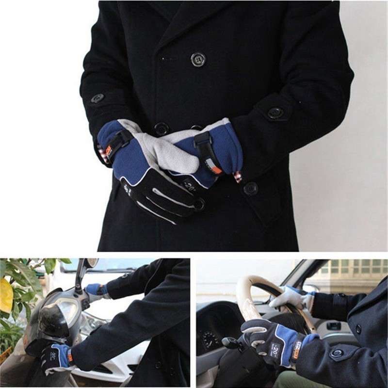 ZANLURE XY-488 25CM 56G Fleece Winter Warming Gloves Outdoor Full Palm Hiking Fishing Gloves