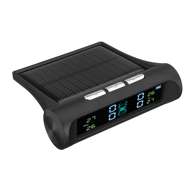New Car Solar Wireless TPMS Tyre Tire Pressure Monitor System LCD+4 External Car