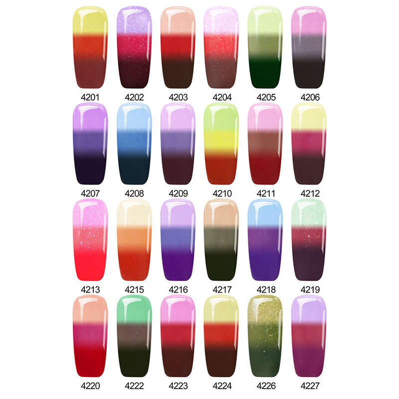 24 Colors Temperature Colors Change Soak-off UV Nail Gel Polish DIY Nail Art