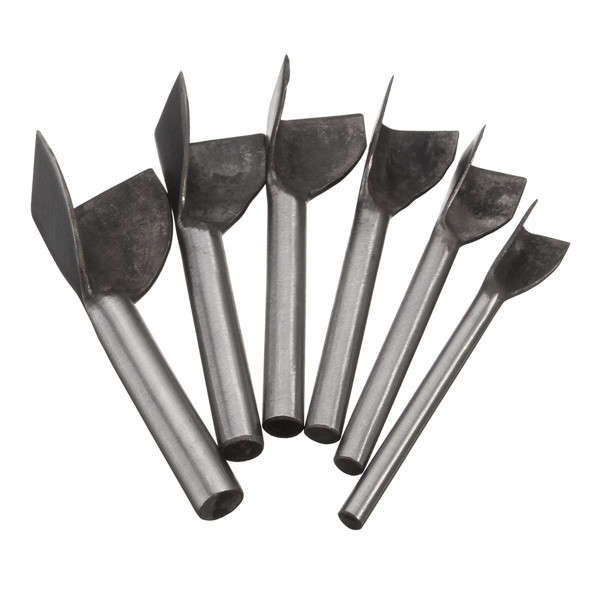 6pcs Leather Craft Tools Half Round V Shaped Cutter Punch Tools
