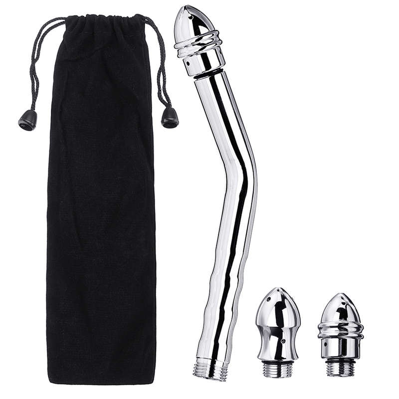 New 3 Cap Shower Head Nozzle Anal Vaginal Douche Health Cleaner Unisex Colonic Enema
