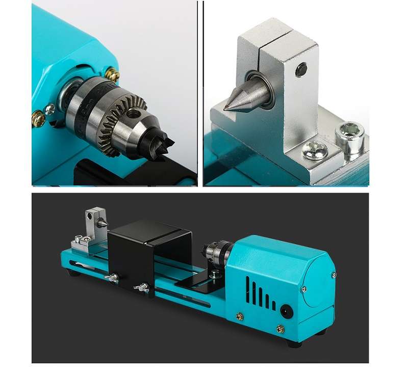 1 Set 150W 110-240V Mini Wood Lathe Machine Speed Adjustable Rotary Tool Lathe Grinding Polishing DIY Woodwork Tool