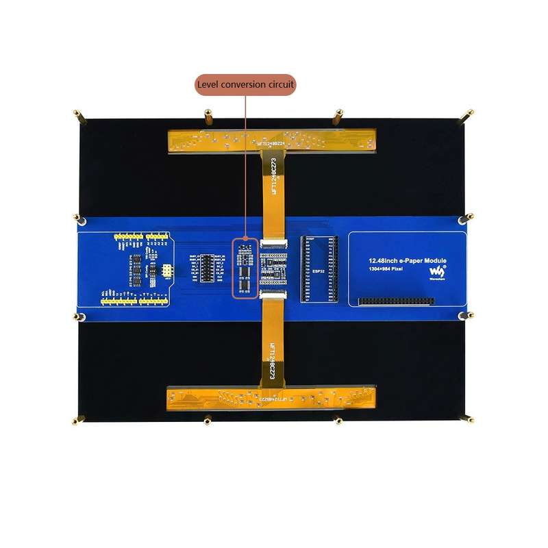 Waveshare 1304 X 984 12.48 Inch E-Paper Display Module E-Ink Screen Red/Black/White Three-Color