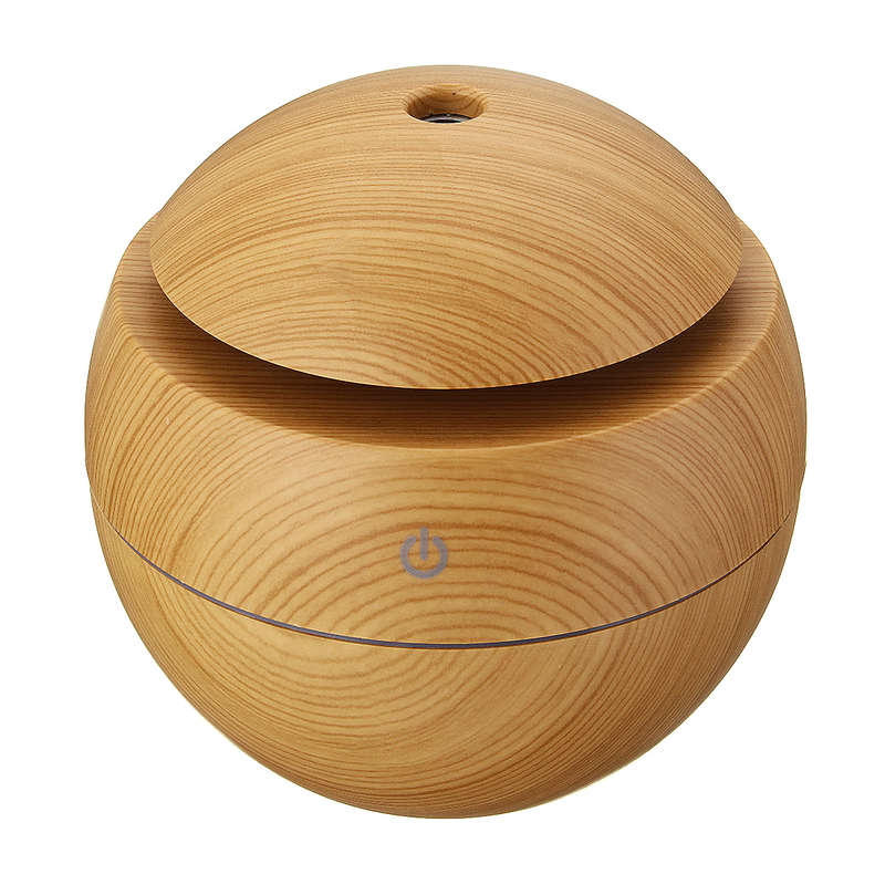 LED Colorful USB Intelligent Wood Grain Humidifier Ultrasonic Air Humidifier Aroma Essential
