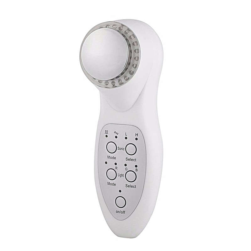 7 Mode RGB Color LED Light Photon Ultrasonic Facial Beauty Face Lift Massager Machine