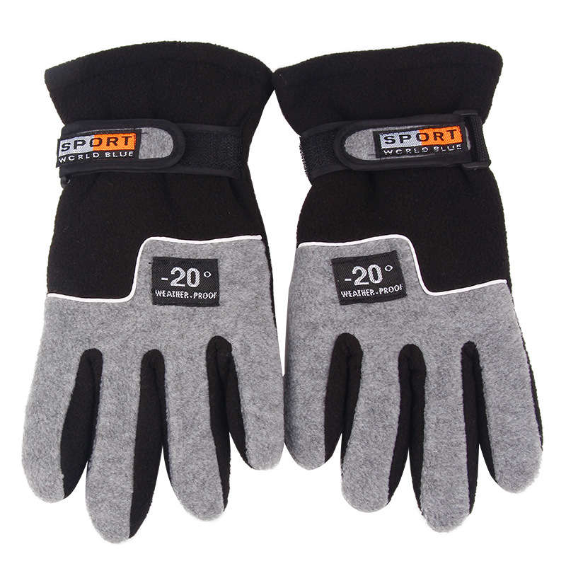 ZANLURE XY-488 25CM 56G Fleece Winter Warming Gloves Outdoor Full Palm Hiking Fishing Gloves