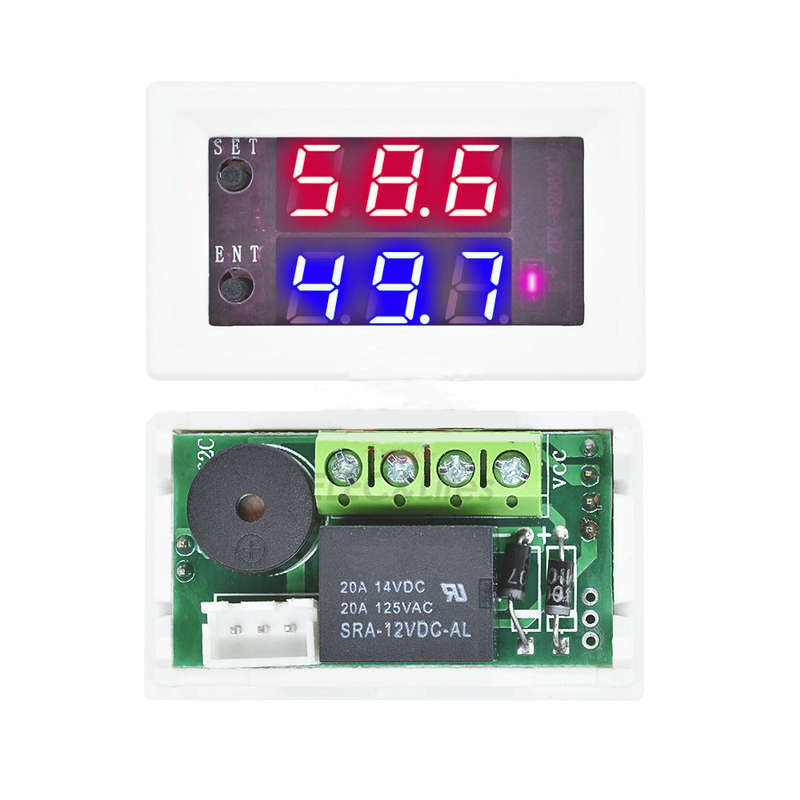 W2026C DC 24V 10A Digital Hygrometer Humidity Meter with Red/Blue LED Display Hygrometer Adjustable