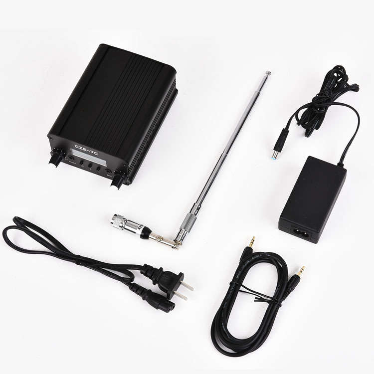 CZERF CZE-7C 1W/7W Wireless PLL Stereo FM Transmitter with Outdoor GP1 Antenna Kits
