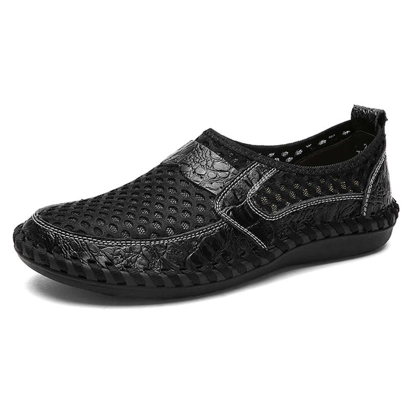 Menico Big Size Men Hand Stitching Breathable Honeycomb Mesh Loafers Flats