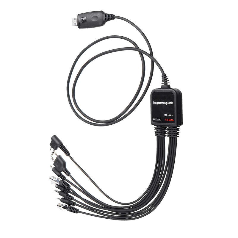 8 In 1 Multiple Radio USB Programming Data Cable Cord for Baofeng Motorola Kenwood