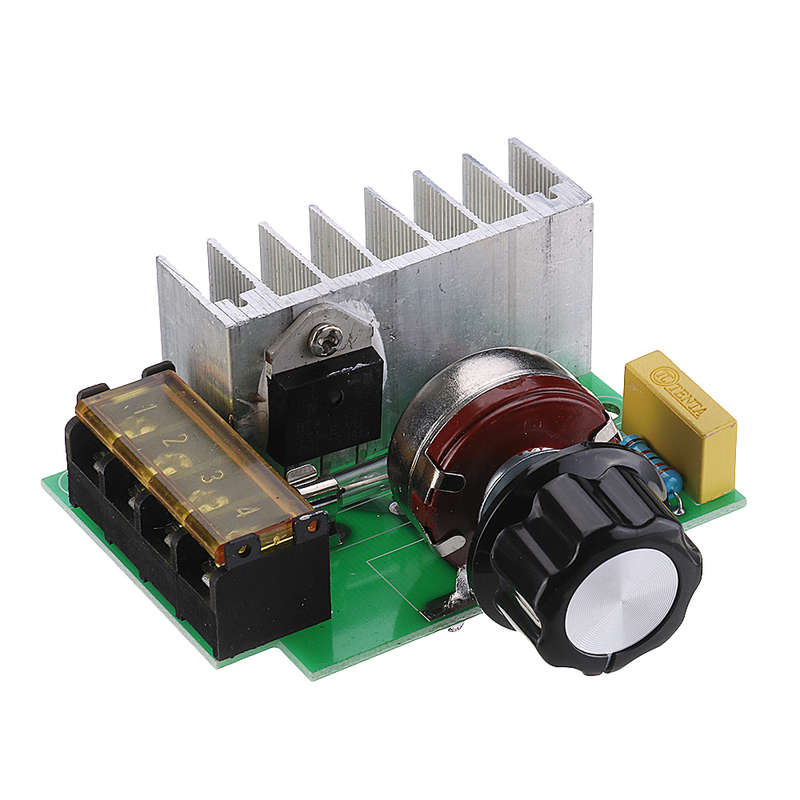 High Efficiency AC 0V-220V SCR Voltage Regulator PWM Motor Speed Controller Dual Capacitor with Knob