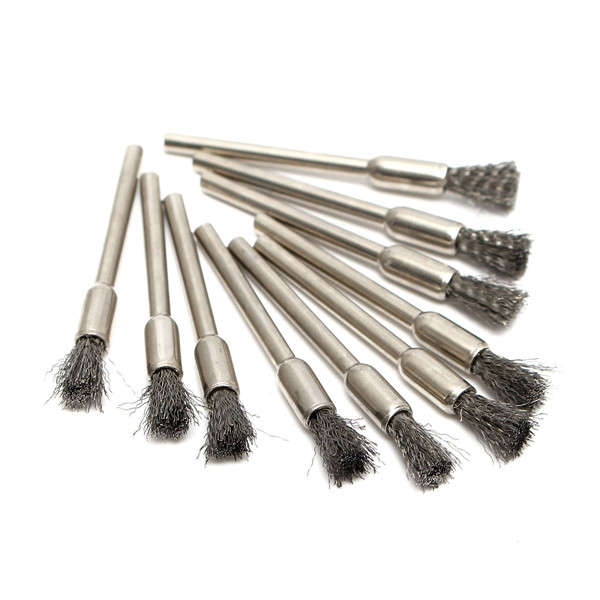 20pcs 3.175mm Shank Wire Steel Wheel Brushes Wheel Set Dremel Accessories