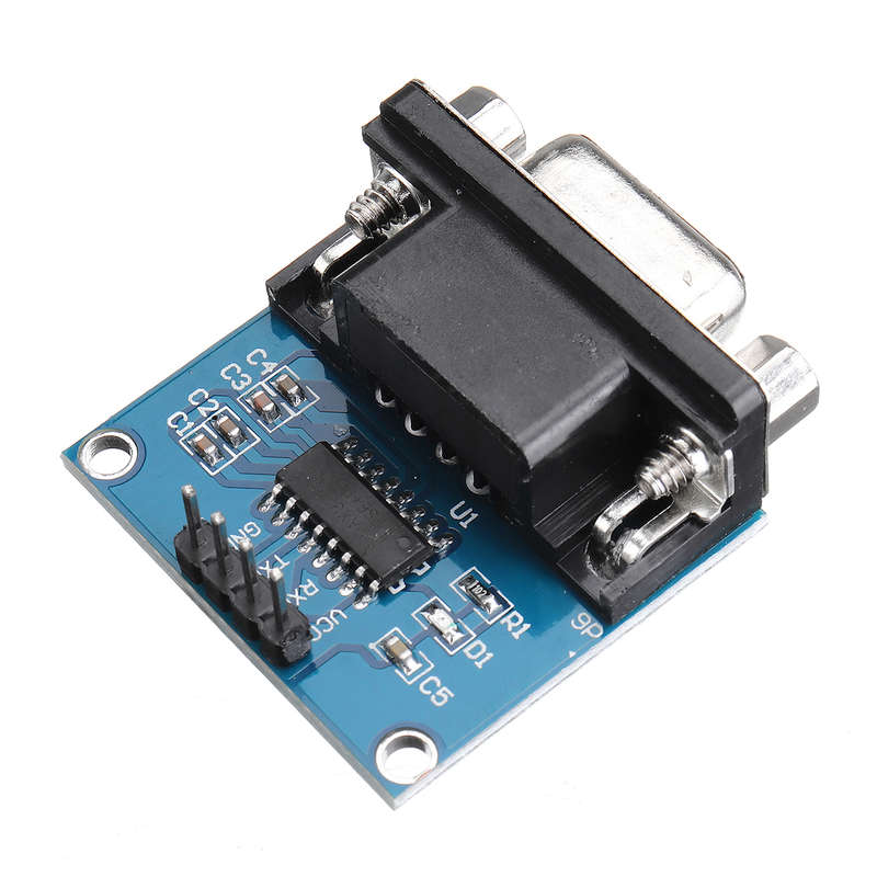 5Pcs Rs232 To Ttl Serial Port Converter Module Db9 Connector Max3232 Serial Module